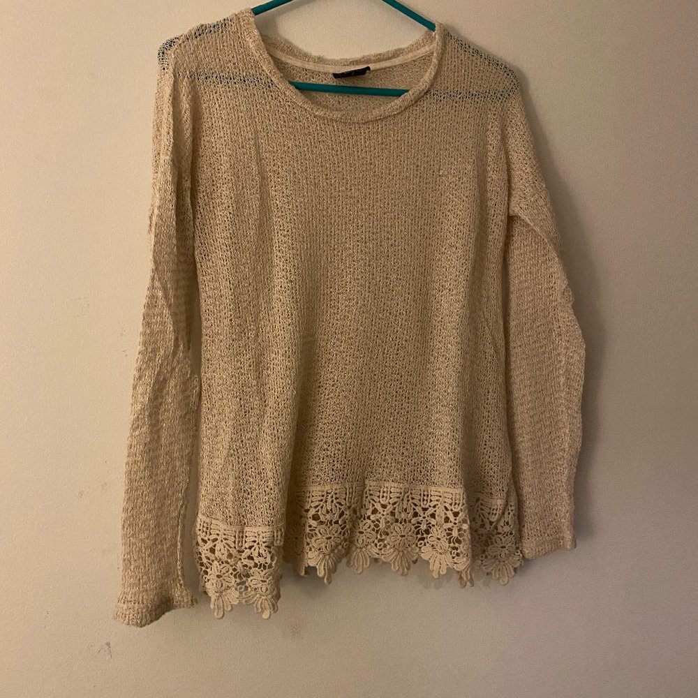 Sheer Cream Sweater